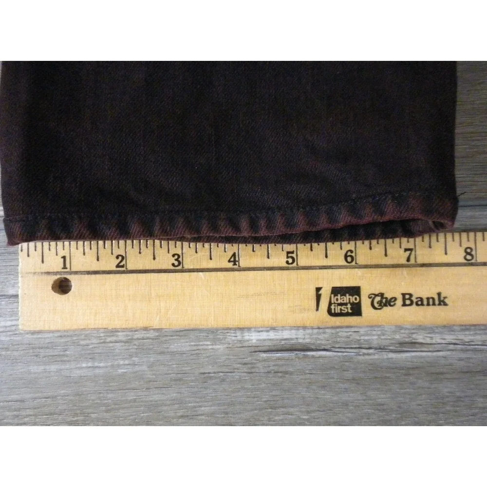 J Brand Tyler Jeans Mens 34x31 Oxblood Burgundy‎ Perfect Slim Fit Tapered Sleek